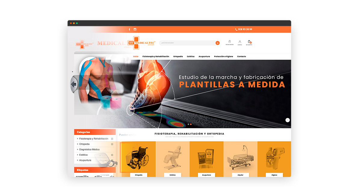 Actualización tienda online Medicaltec Canarias