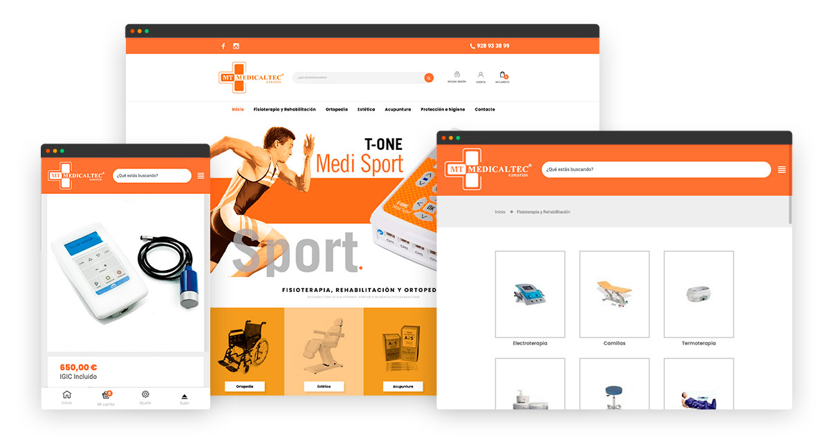 Rediseño tienda online Medicaltec Canarias