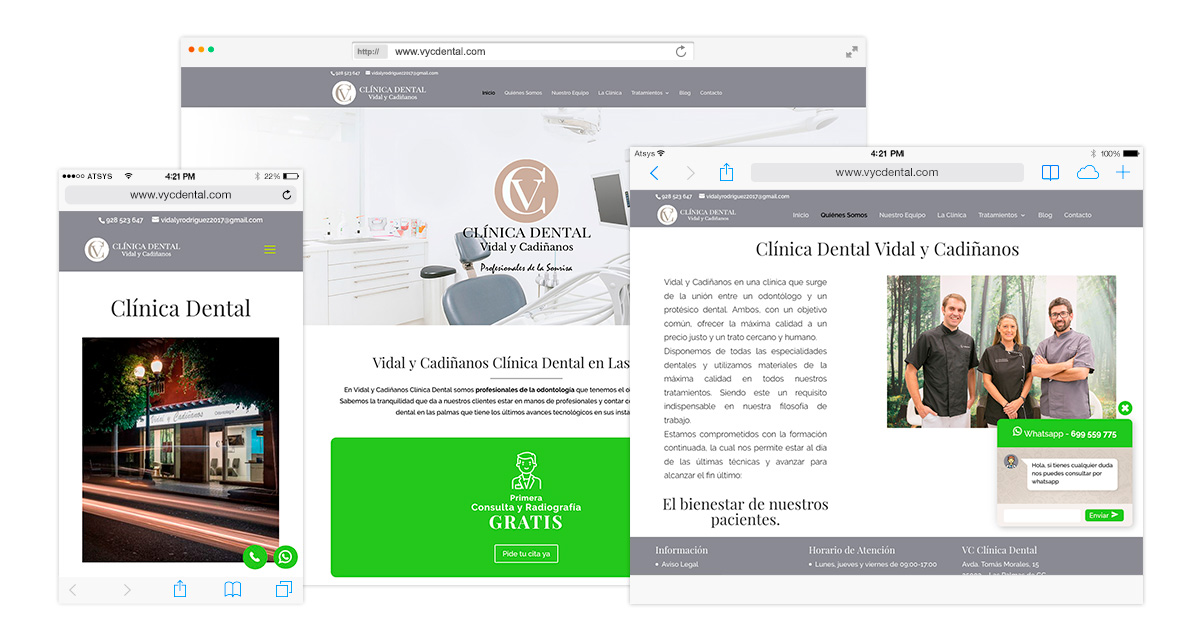 Página web con wordpress para Clínica dental en Las Palmas