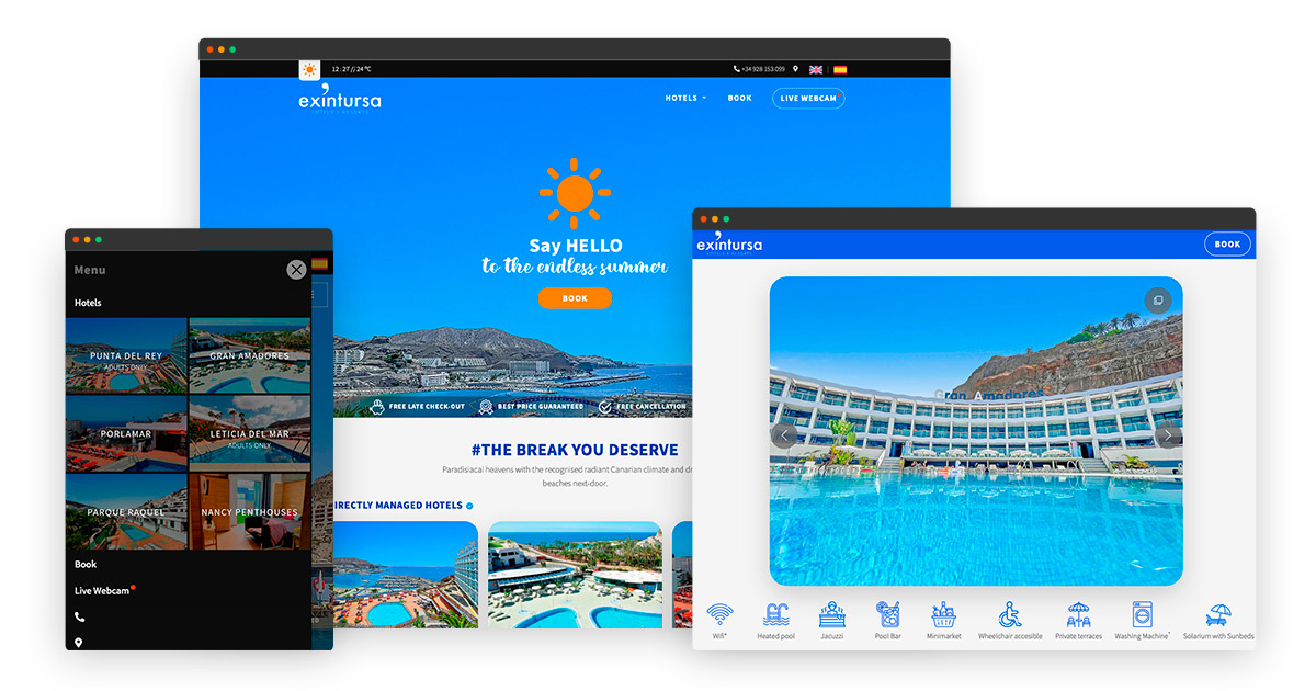 diseño pagina web a medida para hotel en Gran Canaria