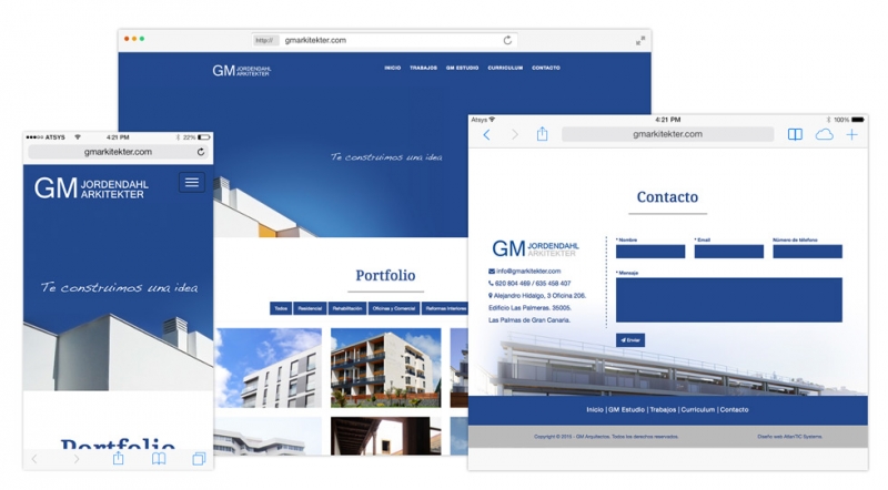 Diseño y desarrollo web de Arquitectos en Las Palmas - GM Arkitekter