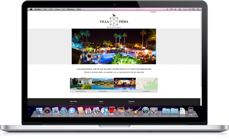 Diseño Web para la paradisíaca Villa de lujo de estilo mediterráneo