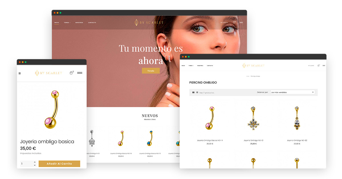 Diseño de tienda online para una joyeria