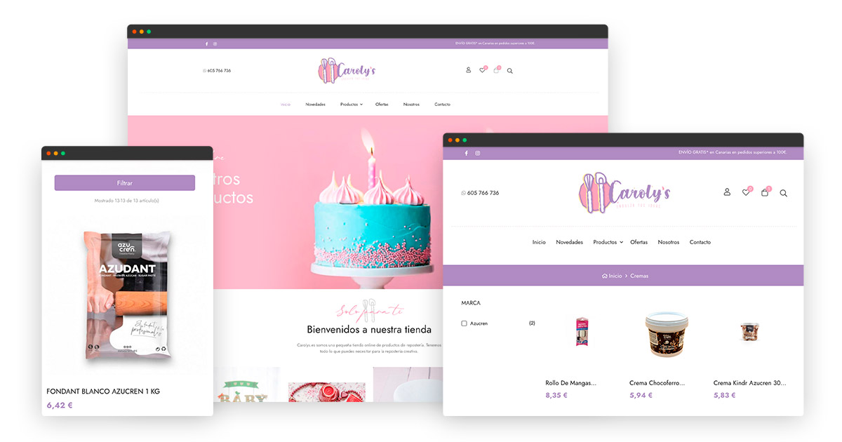 Diseño de tienda online con prestashop y logotipo