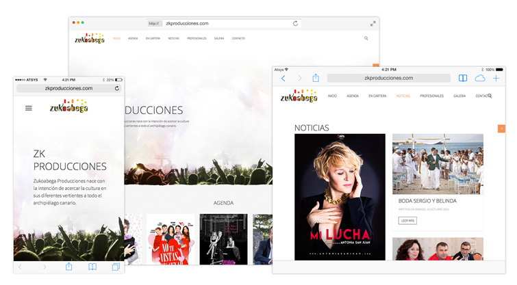 ZK Producciones - Diseño web Fuerteventura