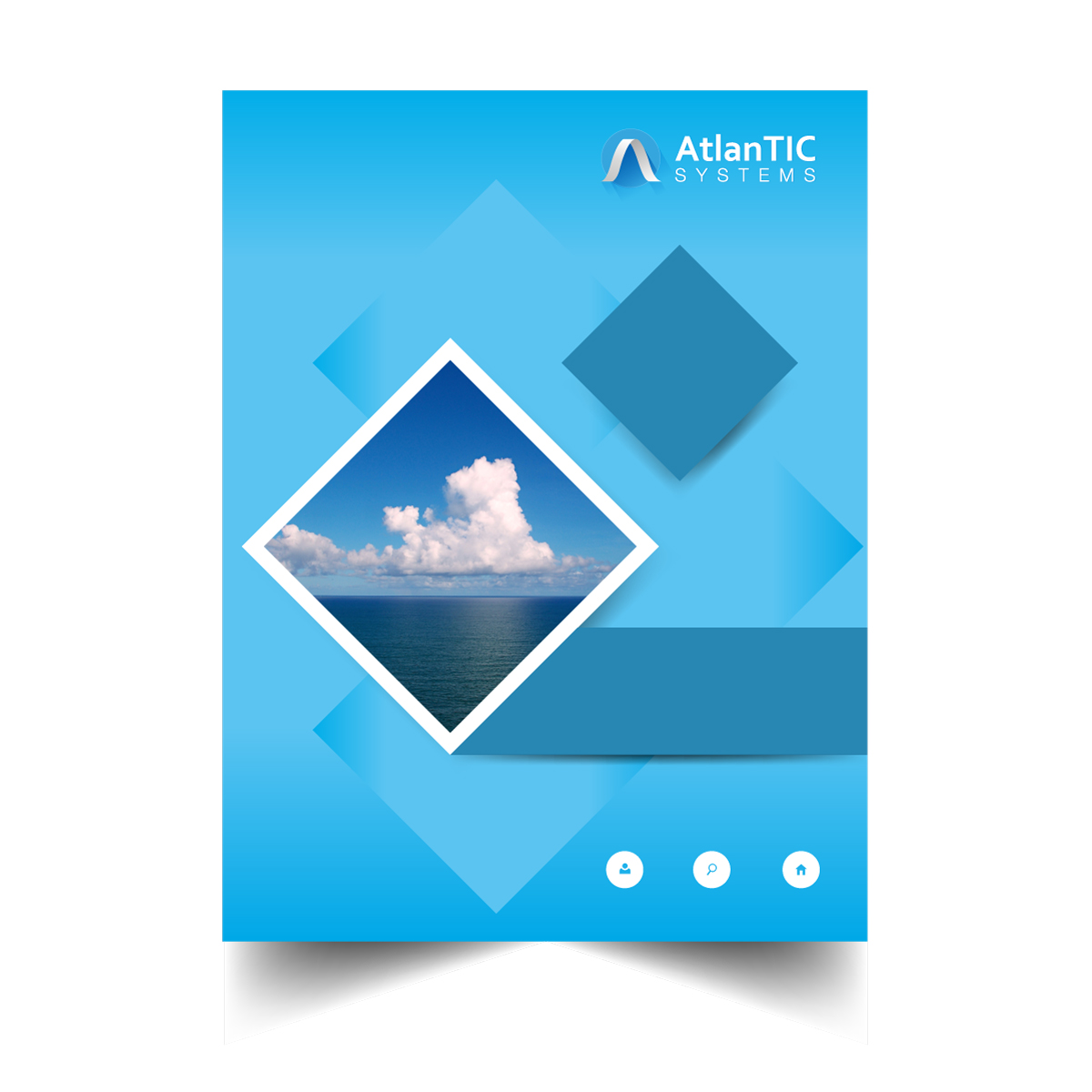Diseño gráfico de un díptico publicitario