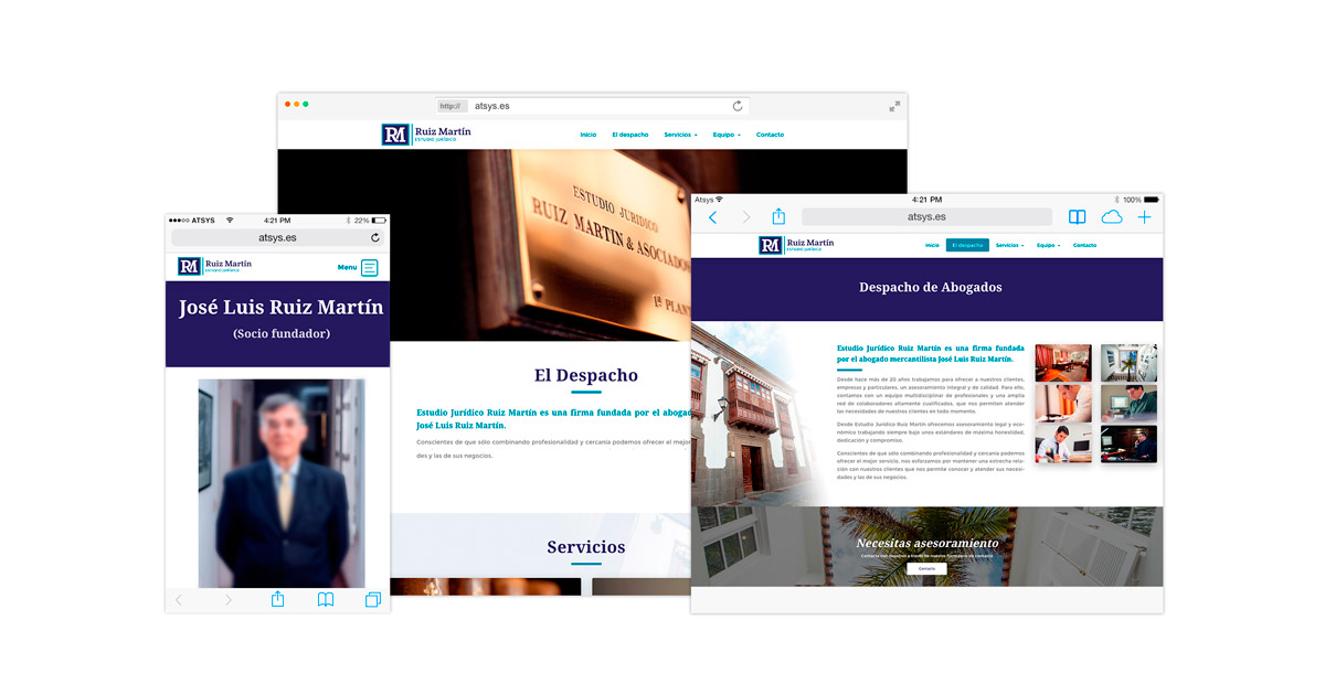 Diseño de página web abogados en las palmas