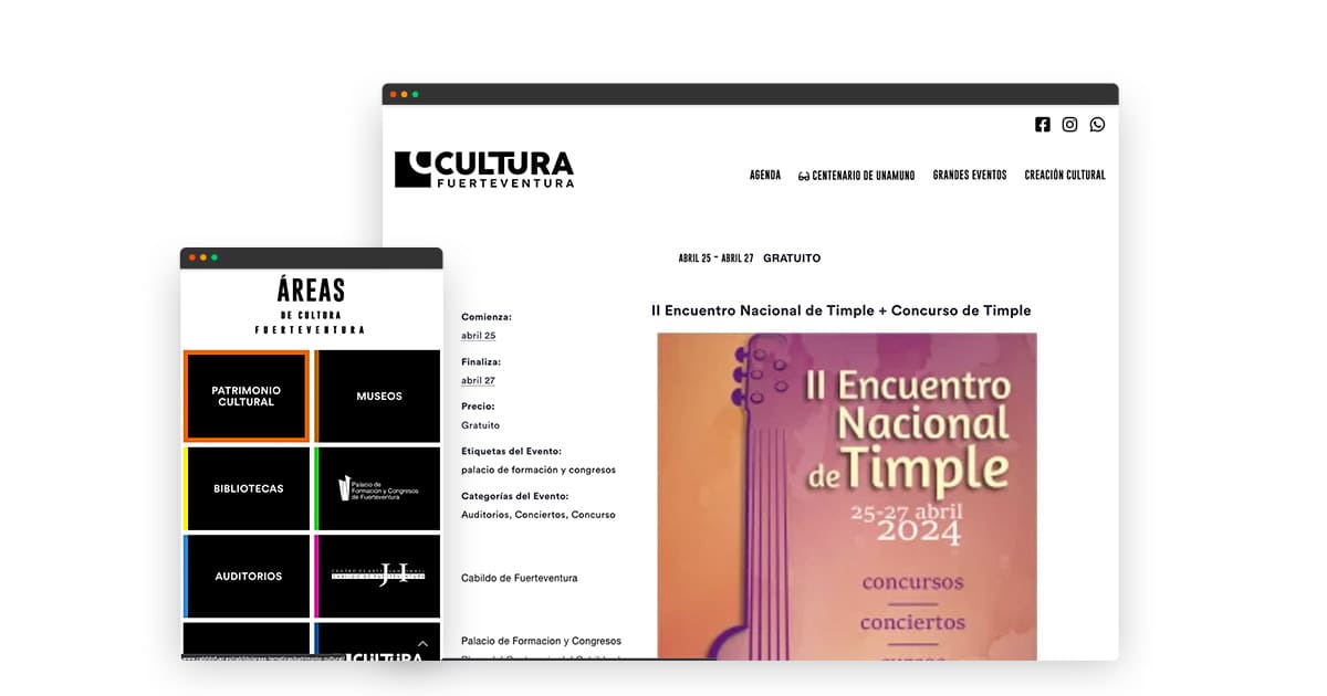 Diseño web de eventos