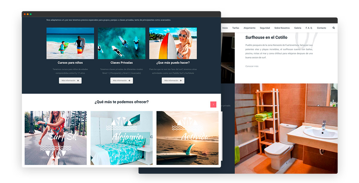 diseño web escuela de surf en Fuerteventura