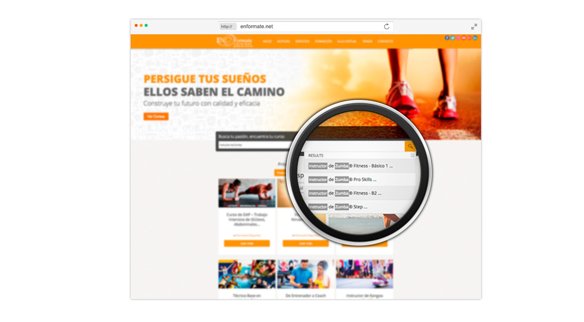 Buscador de Cursos página web en Canarias