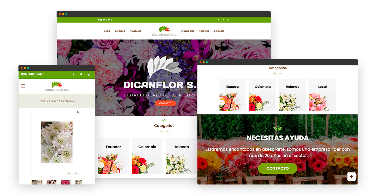 Dicanflor - Prestashop  en modo catálogo