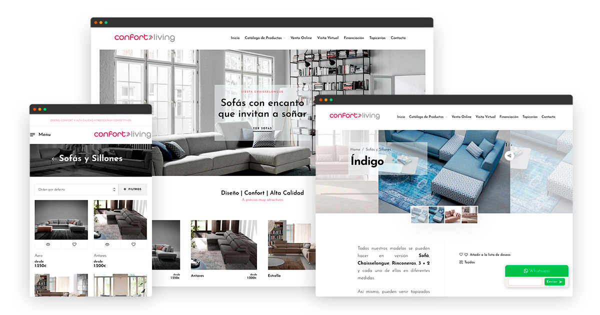 Diseño tienda online Confort Living