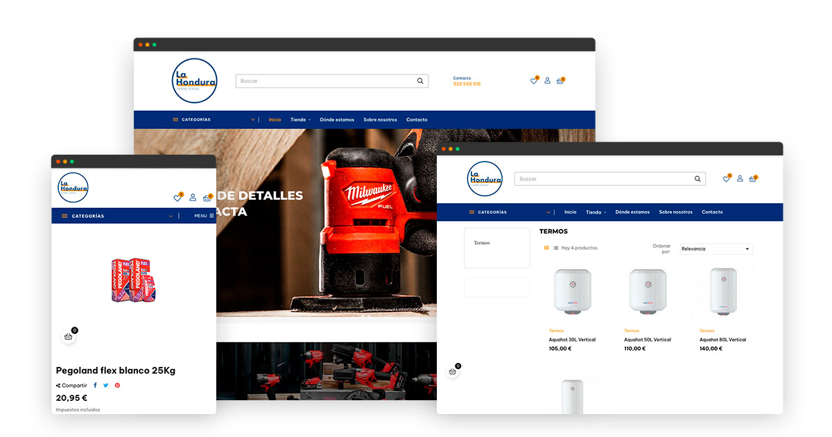 Diseño tienda online en Fuerteventura Ferreteria